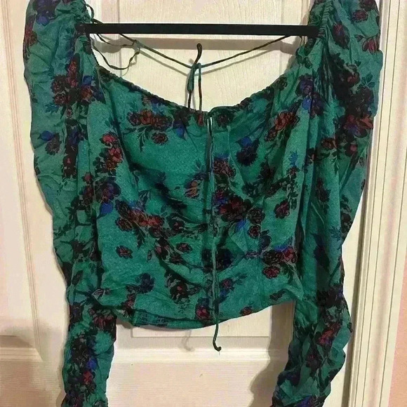 Free People Hilary Printed Top NWT Size L MSRP $98 - Picture 6 of 8